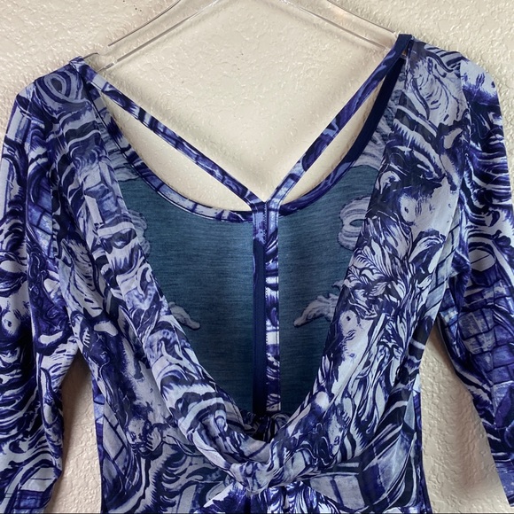 Isabel De Pedro Fitted Racerback Stretch Blue Sz 6 - Picture 3 of 6